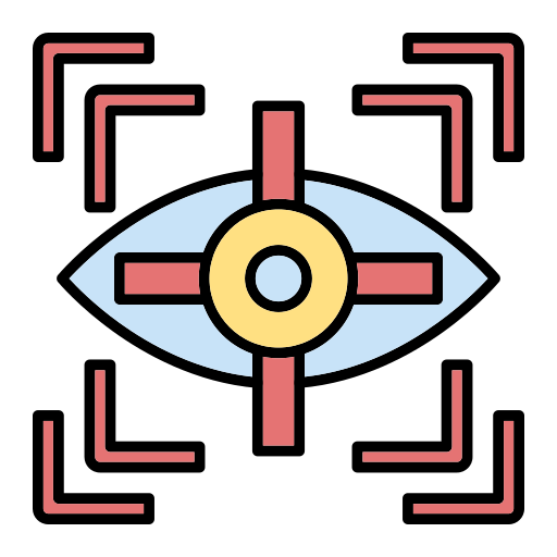eyetracking Generic Outline Color icon