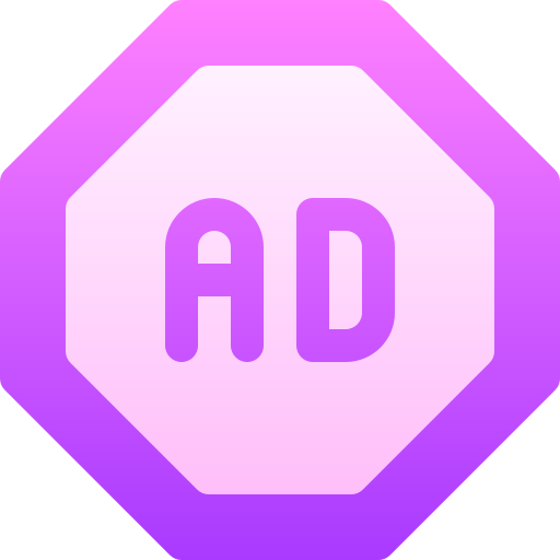 blocco per annunci pubblicitari Basic Gradient Gradient icona