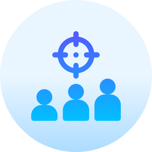grupo de enfoque Basic Gradient Circular icono