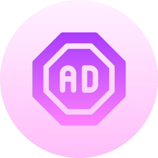 blocco per annunci pubblicitari Basic Gradient Circular icona