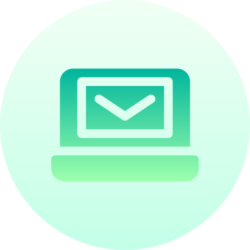 email reclame Basic Gradient Circular icoon