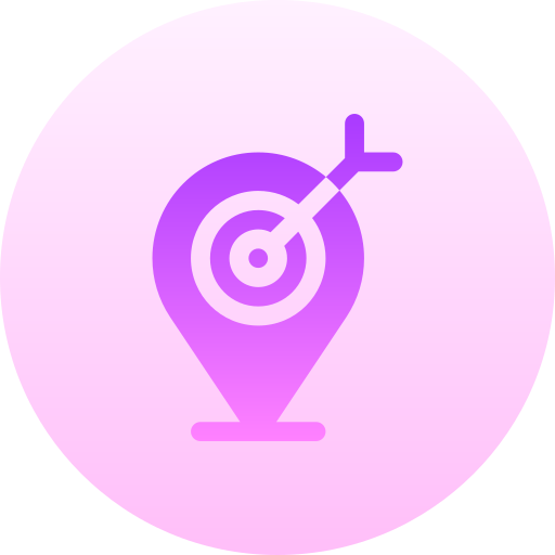 地域ターゲティング Basic Gradient Circular icon
