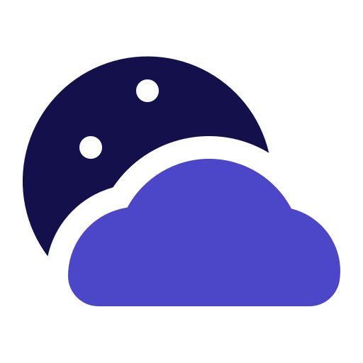 noche nublada Generic Blue icono