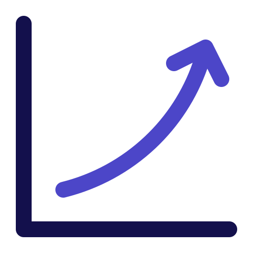 Line chart Generic Blue icon