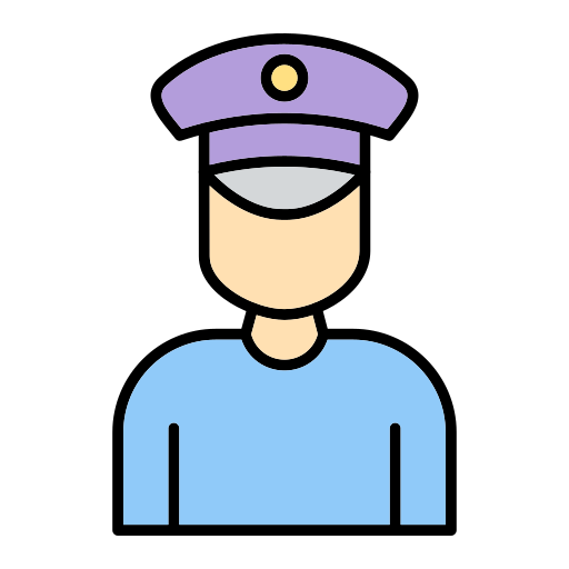 polizia stradale Generic Outline Color icona