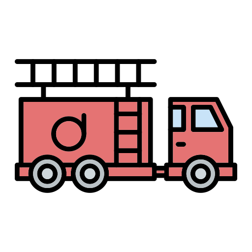 camion dei pompieri Generic Outline Color icona