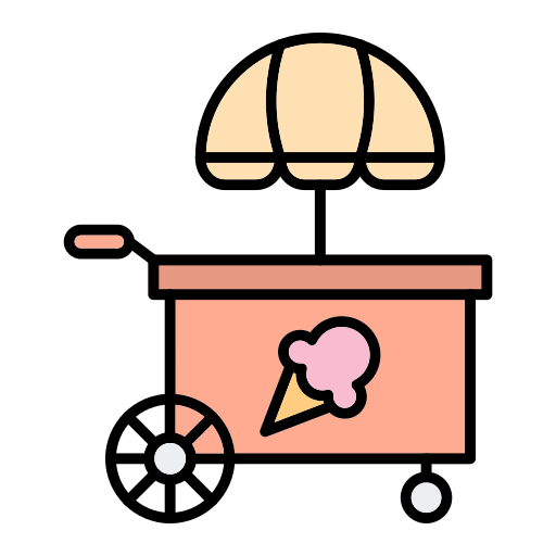 carrito de helados Generic Outline Color icono