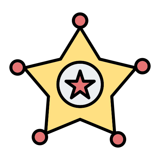 odznaka szeryfa Generic Outline Color ikona