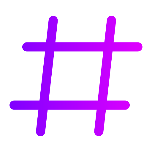 Hashtag Generic Gradient icon