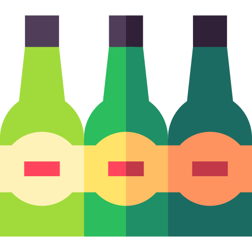 Beer bottle Basic Straight Flat icon