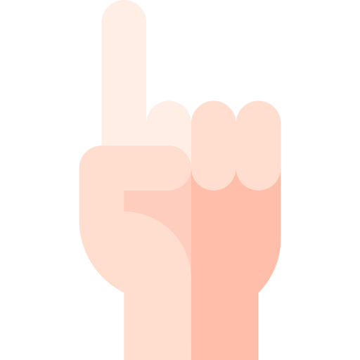 un dito Basic Straight Flat icona