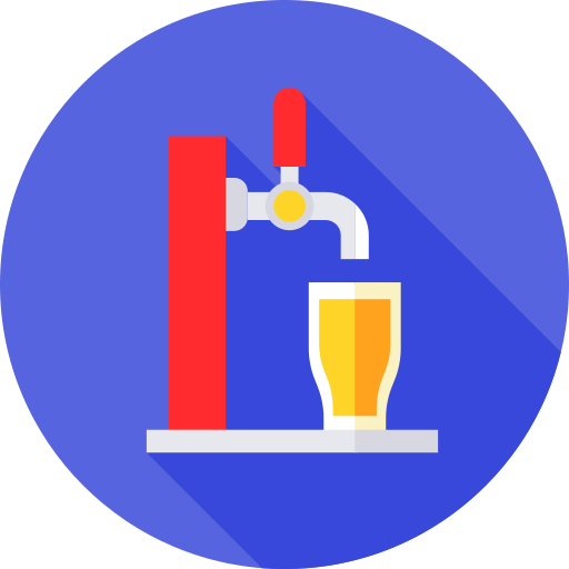 Beer tap Flat Circular Flat icon