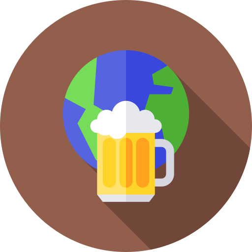 journée internationale de la bière Flat Circular Flat Icône