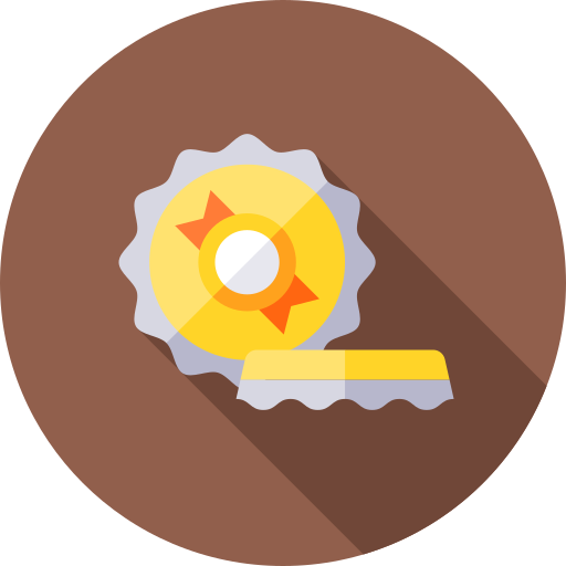 Bottle cap Flat Circular Flat icon