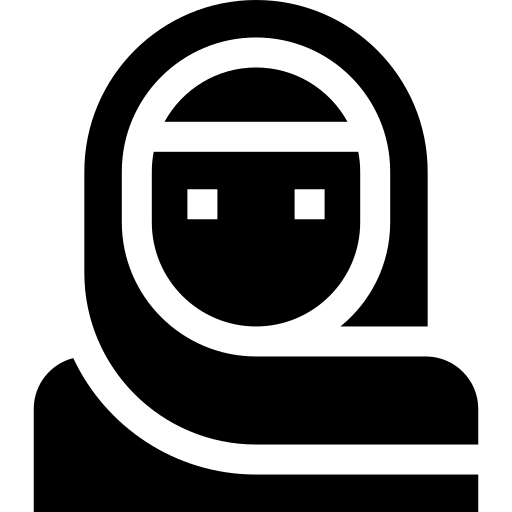 musulman Basic Straight Filled Icône