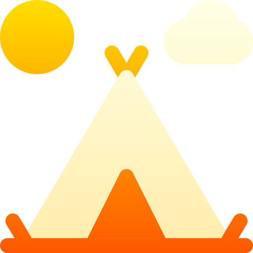 텐트 Basic Gradient Gradient icon