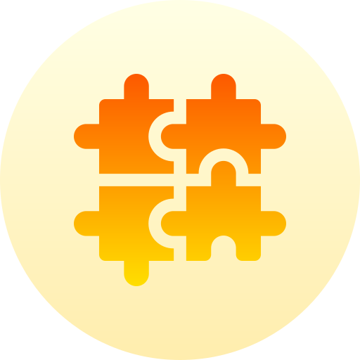 puzzle Basic Gradient Circular ikona
