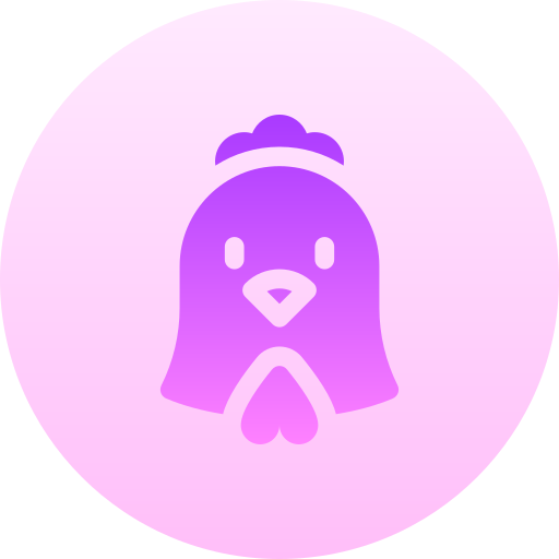 Rooster Basic Gradient Circular icon