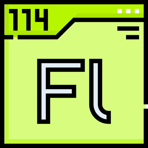 flerovium Detailed Straight Lineal color icon