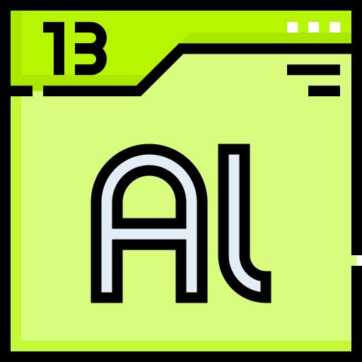 aluminio Detailed Straight Lineal color icono