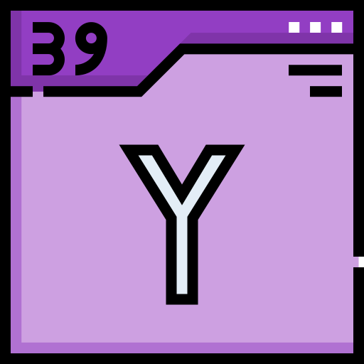 Yttrium Detailed Straight Lineal color icon