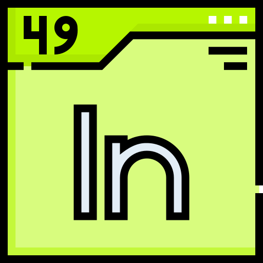 인듐 Detailed Straight Lineal color icon