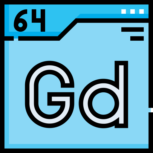 gadolinio Detailed Straight Lineal color icono