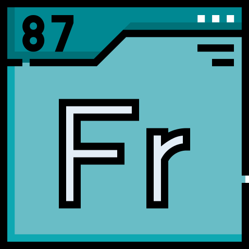 프랑슘 Detailed Straight Lineal color icon