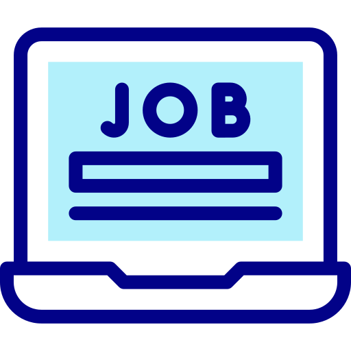Job search Detailed Mixed Lineal color icon