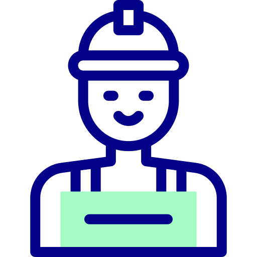 Worker Detailed Mixed Lineal color icon