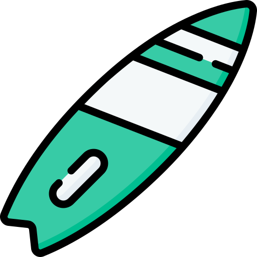 Surf board Special Lineal color icon