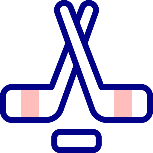 Хоккей на льду Detailed Mixed Lineal color иконка