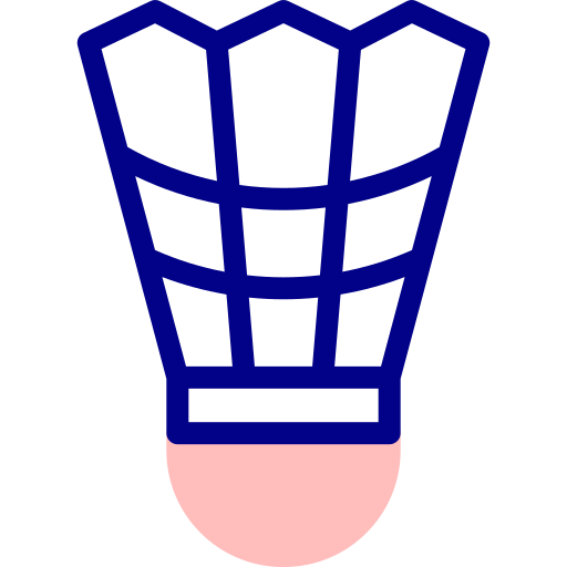 셔틀콕 Detailed Mixed Lineal color icon
