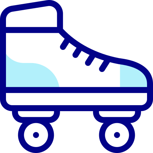 Rollerskate Detailed Mixed Lineal color icon