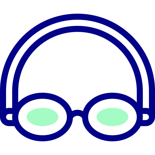 gafas de natación Detailed Mixed Lineal color icono