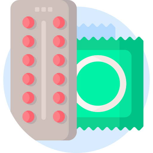 anticonceptivo Detailed Flat Circular Flat icono