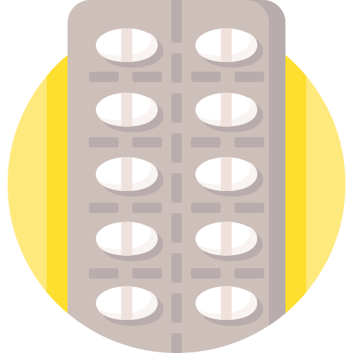 pilules Detailed Flat Circular Flat Icône