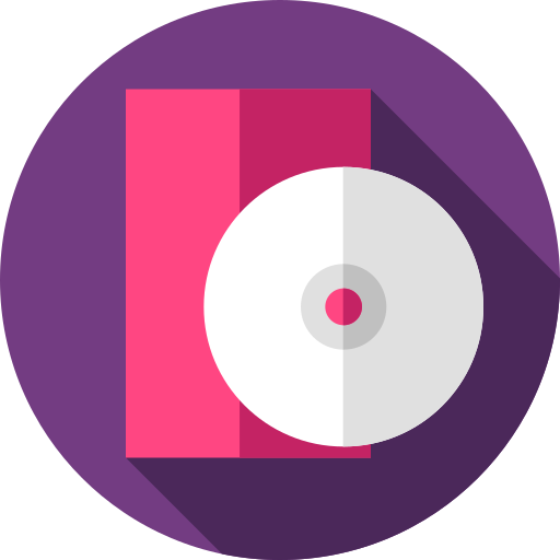 discos compactos Flat Circular Flat icono