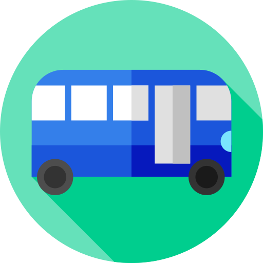 autobus Flat Circular Flat Icône