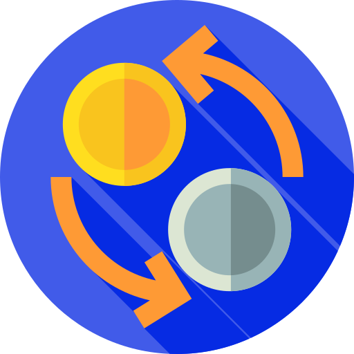交換 Flat Circular Flat icon