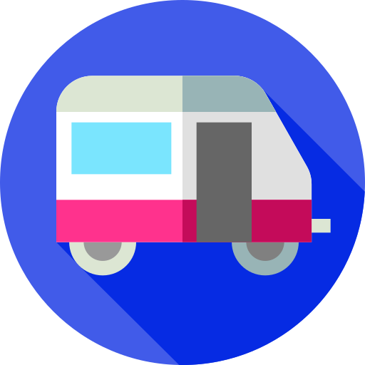 Caravan Flat Circular Flat icon