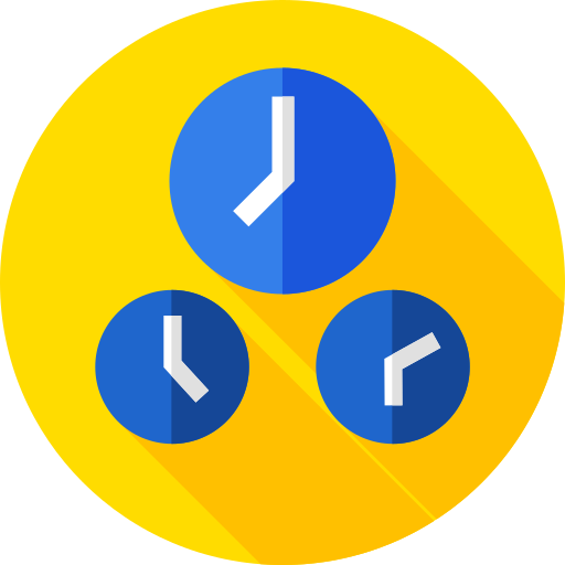 Time zone Flat Circular Flat icon