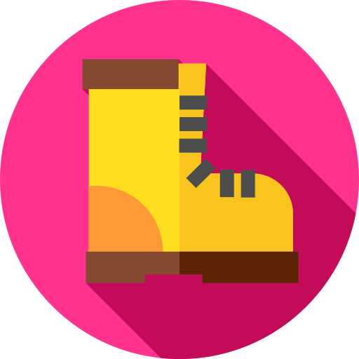 Boots Flat Circular Flat icon