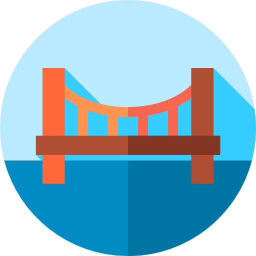 Bridge Flat Circular Flat icon