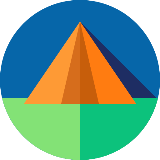 piramide Flat Circular Flat icona
