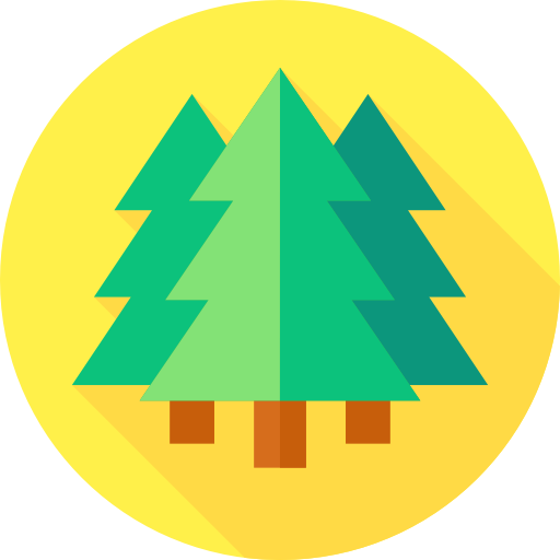 bosque Flat Circular Flat icono
