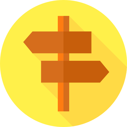 poste de señal Flat Circular Flat icono