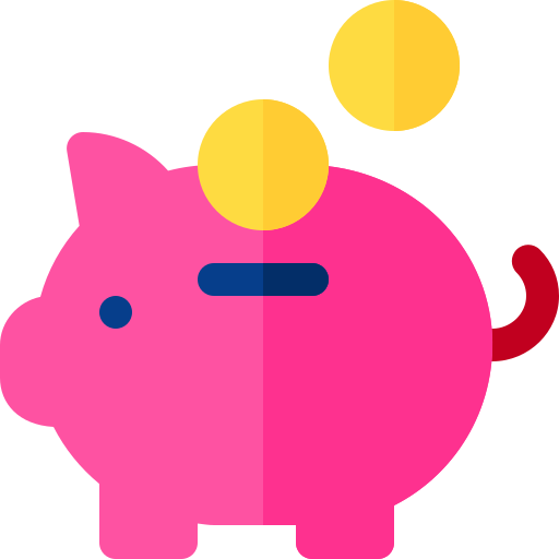 Piggy bank Basic Rounded Flat icon
