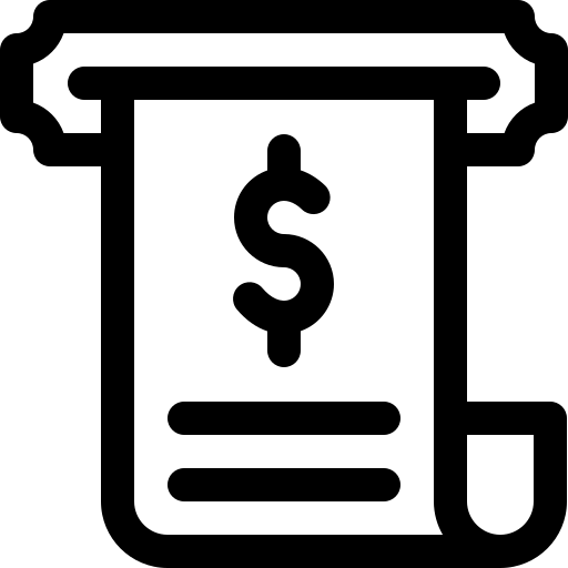 fatura Basic Rounded Lineal Ícone