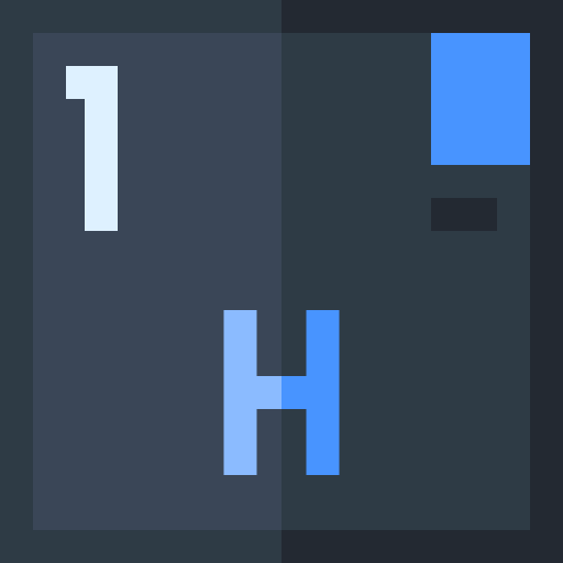 hidrógeno Basic Straight Flat icono